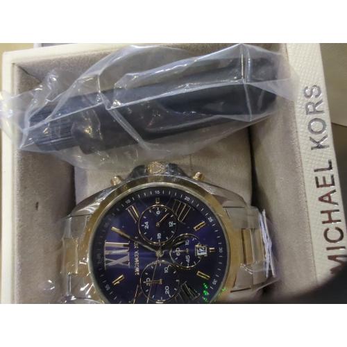 Michael Kors Women’s Chronograph Bradshaw Two-Tone Stainless Steel Bracelet Watch 43mm MK5976