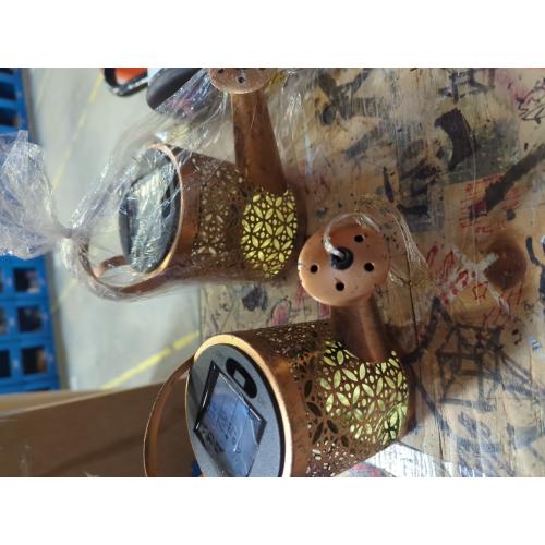 balacoo 2pack Solar Energy Lawn Light Kettle Shaped Outdoor Decoration Hollow-Out Design for Gardens Terraces and Pathways Iron Craft Solar Lamp for Unique Illumination