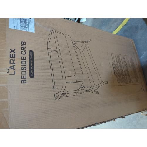 Larex Baby Bassinet Bedside Sleeper for Baby, Baby Crib Bed for Newborn Infant, Bedside Bassinet with Wheels, 5 Adjustable Height, Mosquito Net, Breathable Mattress and Mesh, Storage Basket and Bag