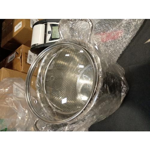 Navaris Asparagus Pot - Stainless Steel Asparagus Vegetable Steamer Spaghetti Pasta Stovetop Cooker with Removable Basket and Lid - BPA Free - 4.1 Qt