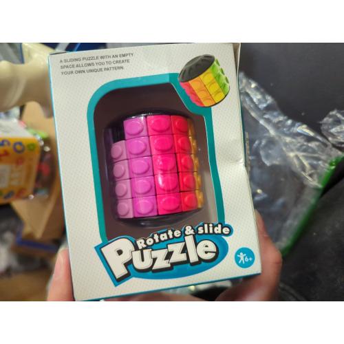 R.Y.TOYS Rotate and Slide Puzzle-Design Patent,Fidget Toys(Restore/Create)-12 Colors,5 Layers-Open Cover for Quick Play,Brain Teaser,Sensory Toys,Stocking Stuffers,Easter Basket Stuffers Essentials
