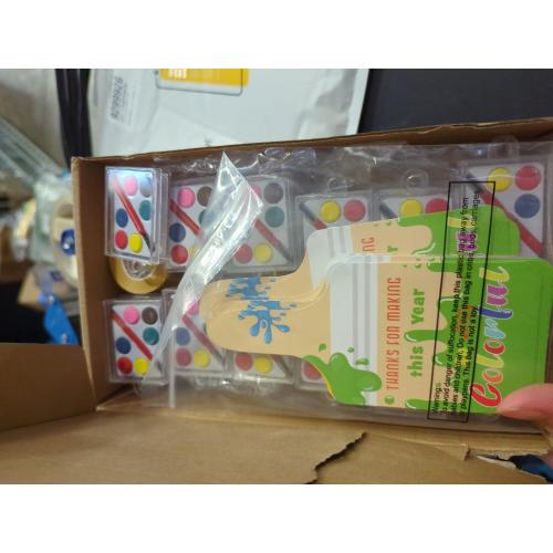 Yexiya 24 Pack End of the Year Gifts Watercolor Paint with 24 Colorful Cards Graduation Gifts Present Bulk for Birthday Gift Exchange Graduation Party Favors