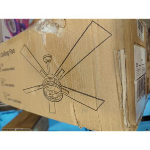 Fanbulous Farmhouse Ceiling Fans with Light, 48 Inch Bedroom Ceiling Fan with Lights, 6-Speed Adjustable, Quiet and Reversible DC Motor, Dual Finish 5 Blades, Rustic Caged Ceiling Fan for Living Room