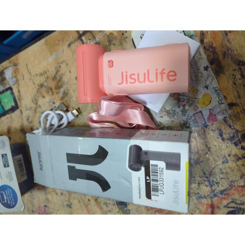 JISULIFE 3600mAh Portable High Speed Life 9 Pocket Fan Pink
