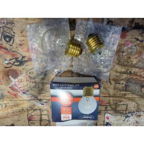 Oven Light Bulb – 40 Watt Appliance Replacement Bulbs for Oven, Stove, Refrigerator, Microwave. Incandescent - High Temp G45 E26/E27 Socket -Warm White - 400 Lumens - Clear.2 Pack
