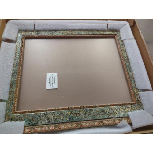 ArtXO Antique 18x24 Picture Frame,2.75 Wide Wooden Vintage Ornate Photo Frame 18 by 24 In,Gallery WAll Art Decor,Bronze Gold & Aquamarine 5