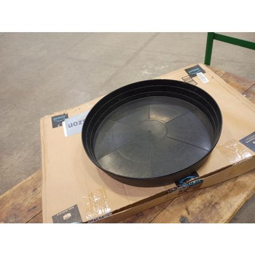 25 Inch Extra Large Planter Saucer, Extra-Deep 4.25 in Black Drip Trays for Flower Pot, Heavy Duty Drainage Tray Indoors No Holes, Plastic Plant Plate Water Catcher for Pots Base 19 20 21 22 in