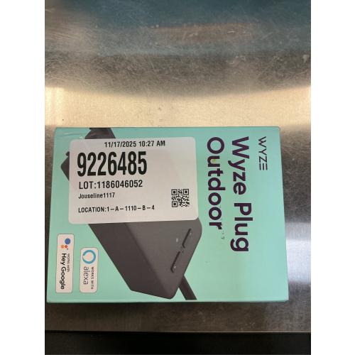 Wyze Plug Outdoor, Dual Outlets Energy Monitoring, IP64, 2.4GHz WiFi Smart Plug, Works with Alexa, Google Assistant, IFTTT, No Hub Required, Black
