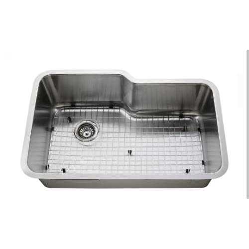 Empire Industries Premium Undermount 16 Gauge Stainless Steel Single Bowl Kitchen Sink with Grid and Strainer