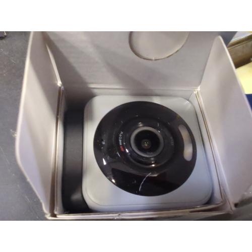 Color Grey Wyze Cam V4 Plug-in Indoor and Outdoor Smart-Enabled Security Camera