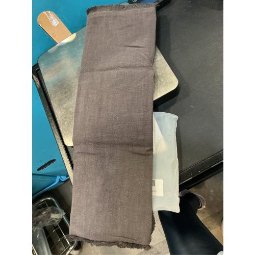 INSPIRED IVORY Linen Throw Pillow Cover 20x20 Inch - Charcoal Grey Throw Pillow Cover with Tassels - Decorative Soft Solid Cushion Cover for Sofa, Couch, Bed Decor, Single Sham (50x50cm)