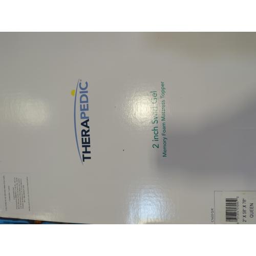 Therapedic 2-Inch Swirl Gel Memory Foam Queen Mattress Topper