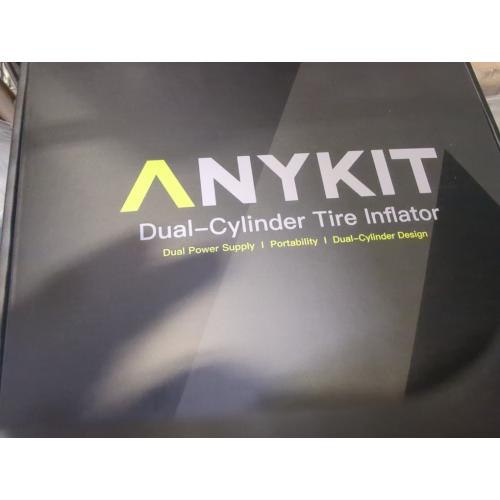 Color Green Anykit Tire Inflator Portable Air Compressor, 150PSI 4X Fast (Dual Cylinder) Inflation Air Pump with Digital Pressure Gauge, 12000mAh Electric Cordless Tire Pump for Truck, Car (Green)