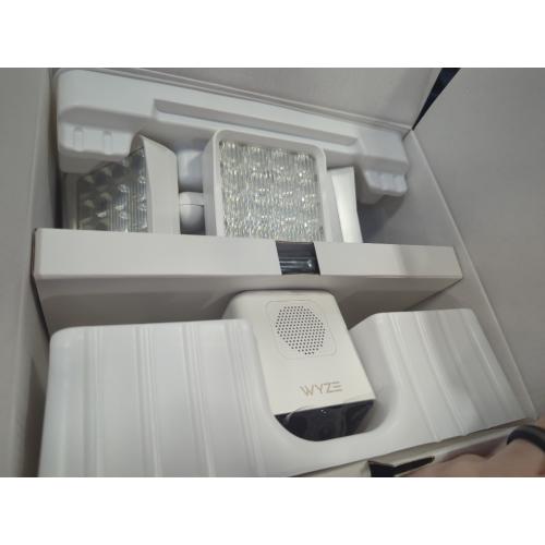 Wired Outdoor Wi-Fi Floodlight Pro Home Security Camera with 2K Resolution and App Control, Works with Alexa and Google