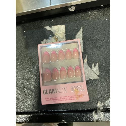 Glamnetic Press-On Nails – Blueberry Icing | Glazed French Tip Nails, Salon Quality, 30 Count