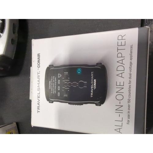 Conair Fast Charge Universal Travel Adapter - All-in-One European and Worldwide Travel Plug Adapter with Surge Protection - Includes USB C Port