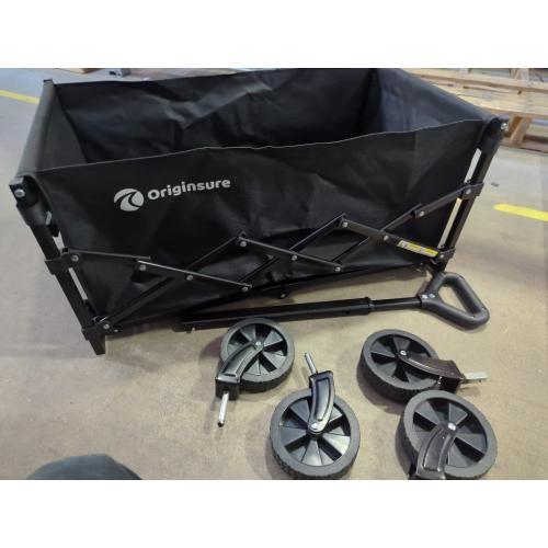 Collapsible Wagon Cart Foldable - Lightweight Portable Heavy Duty Folding Beach Wagons with Wheels - Outdoor Utility Carts for Grocery, Camping, Shopping, Sports, Garden with Large Capacity