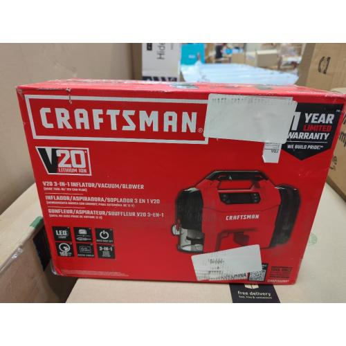 CRAFTSMAN 3-in-1 V20 Tool-Only 20-volt Air Inflator (Power Source: Battery)