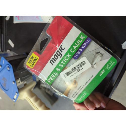 Magic Peel & Stick Tub and Wall White Latex Peel and Stick Caulk Strips 6.2 oz