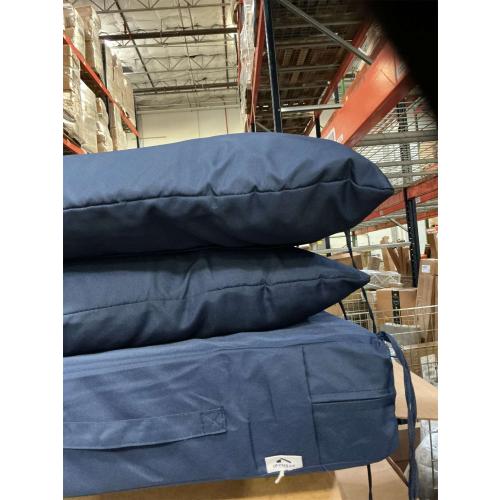 Outdoor Chair Cushions Patio Furniture Cushions with Removable Cover, Outdoor Deep Seat Cushion Set with Ties and Handle, Waterproof Outdoor Cushions for Chair Sofa Couch, Navy