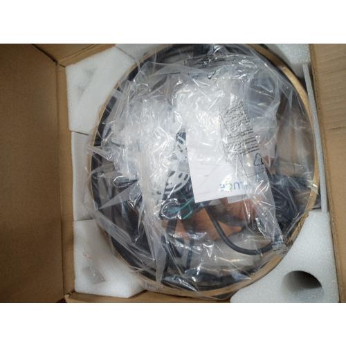 24 Farmhouse Flush Mount Ceiling Fans with Lights, Caged Low Profile Enclosed Ceiling Fans with Lights and Remote, Rustic Large Bladeless Ceiling Fan with Light for Bedroom, Kitchen - ETL