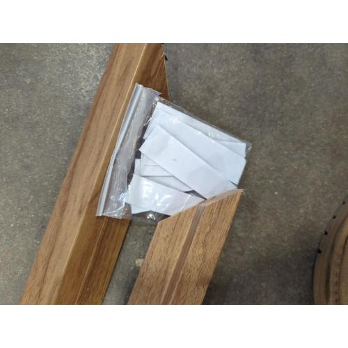 OUZUGIE 2-Pack , WPC Slat Wall Panel Trim,Corner Guard for Low Grille (Oak)