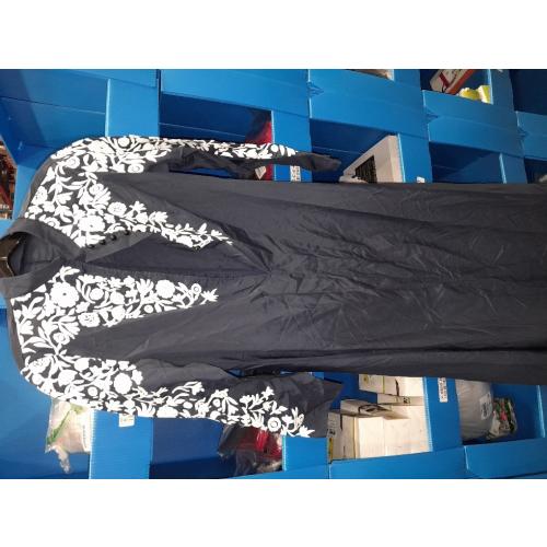 Islamic Fashion Dresses Middle Eastern Ethnic Kaftan Button Print Muslim Long Dress Dubai Turkey Arab Jilbab Dress size small