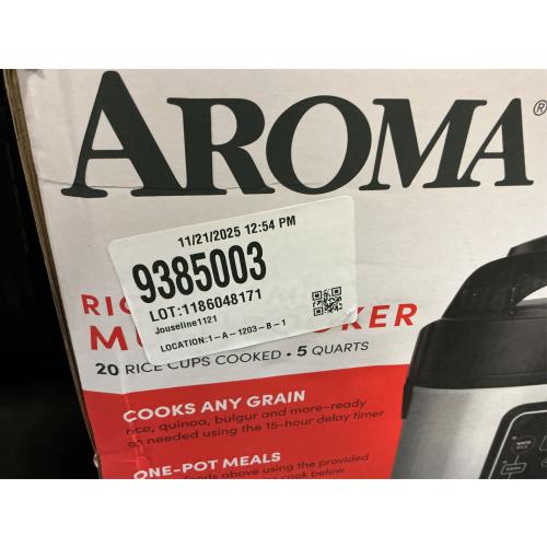 Aroma 20 Cup Digital Multicooker & Rice Cooker - Stainless Steel