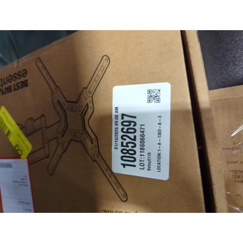 Best Buy Essentials Full Motion TV Wall Mount with Mounting Hardware Included, (New)
