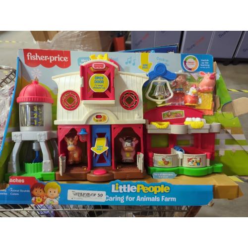 Fisher-Price Little People Toddler Learning Toy Caring for Animals Farm Playset with Smart Stages for Pretend Play Kids Ages 1  Years​ (Amazon Exclusive)