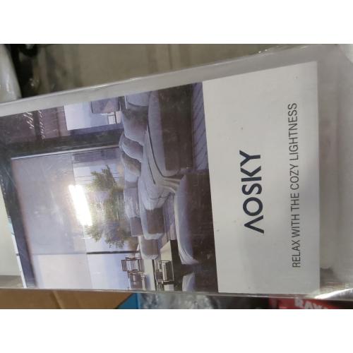 AOSKY Cordless Roller Shades Blackout Blinds for Windows Room Darkening Rolled Up Shades with Spring System, UV Protection Window Shades Door Blinds for Home and Office (46 W x 72 H, Ivory)