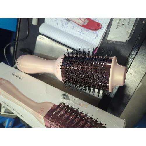 TYMO Pink Volumizer Hair Dryer Brush with Titanium Barrel, 1200W, 3 Speeds, Nylon Bristles, Ionic Technology, Salon Long-lasting Hairstyles, Hot Air Brush for Women, Designed for 120V USA Outlets