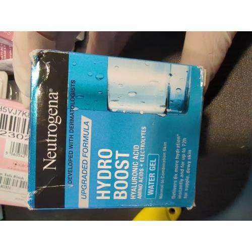 Neutrogena Hydro Boost Gel Cream, 48 Hr Hydration for Normal/Dry Skin, Fragrance Free, Face Moisturizer with Hyaluronic Acid, 1.7 oz. & Trial Size Hydro Boost Facial Cleanser, 0.5 fl oz (damage box )
