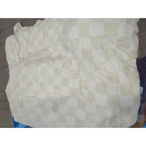 Bedsure Queen Size Comforter Set Beige, Boho Tufted Bed Set, Checkered Farmhouse Shabby Chic Bedding, , 1 Plaid Geometric Comforter