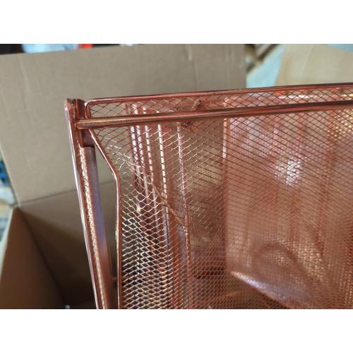 Desk Organizers and Accessories, 5-Tier Paper Letter Tray Organizer with File Holder, Desktop Organizer for Office Supplies, Office Desk Accessories & Workspace (Rose Gold)