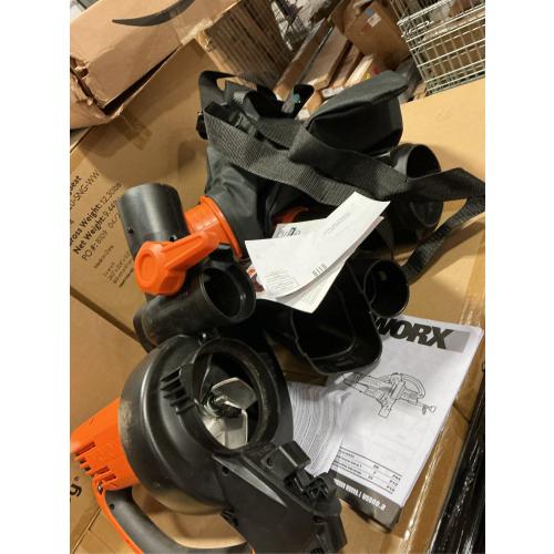 Worx 210 MPH 350 CFM Electric 12 Amp Leaf Blower/Mulcher/Vac with Metal Impeller