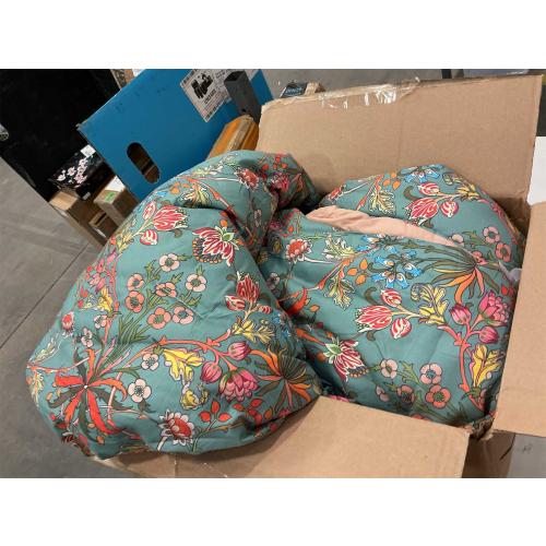 Bohemian Duvet Cover Queen Size - Boho Paisley Green Floral Pattern Printed Microfiber Comforter Cover Soft and Lightweight Quilt Cover, Retro Farmhouse Style for Women Men