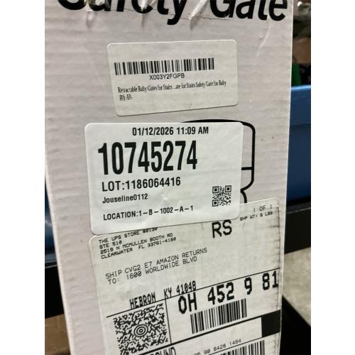 Reinforced Bottom Retractable Child Gate for Stairs Prevents Bottom Drilling Through Baby and Dog 80 Inch Extra Wide Retractable Toddler Gates for Stairs Mesh Baby Gate Retractable Gate for Dogs