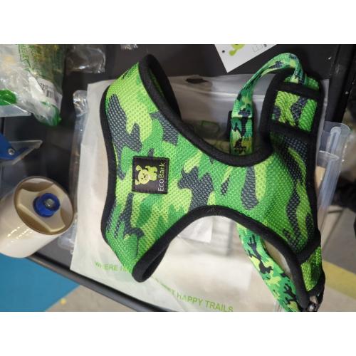 EcoBark Dog Harness - Eco-Friendly Max Comfort Harnesses - Luxurious Soft Mesh Halter - Over The Head Harness Vest- No Pull and No Choke for Puppy, Toy Breeds & Small Dogs (Medium, Camo)