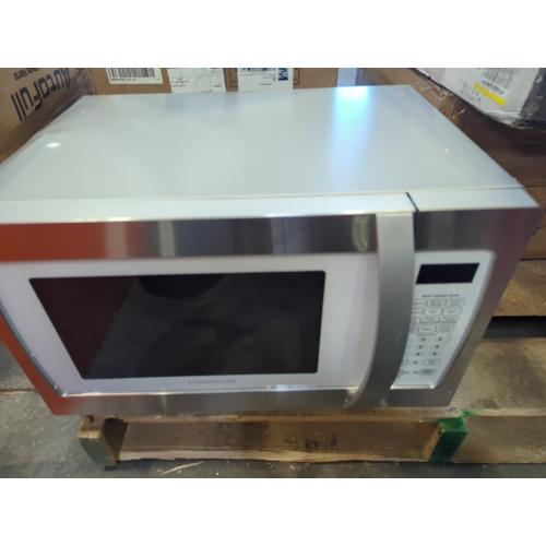 Farberware 1.3 Cu. Ft. Countertop Microwave Oven – 1100 Watts Power, Smart Sensor Auto Cook Settings, Defrost, Easy Clean and Child Safety Lock - White Platinum