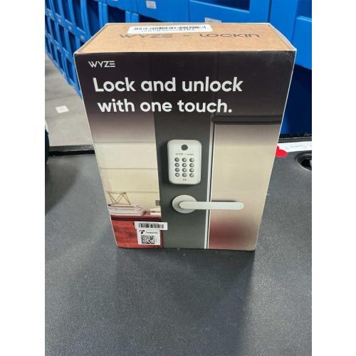 Wyze Auto-Lock Bolt, Fingerprint Unlock with Keypad, Electronic Entry Door Smart Deadbolt Lock, IPX5 Weatherproof, Easy Installation, Satin Nicke