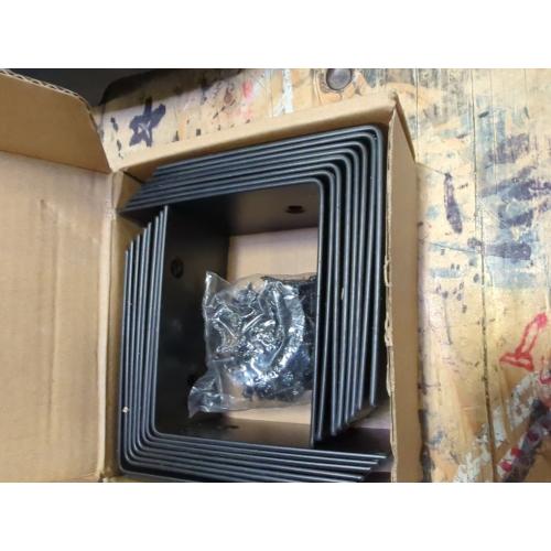 1.5x3x3 Inch Galvanized L Bracket, 8PCS 90 Degree Angle Bracket for Shelf, Iron Corner Brackets for Wood Post，Shelves，Furniture