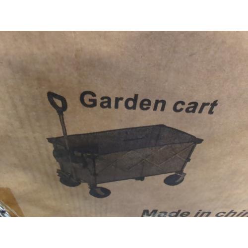 Black 400L Heavy Duty Folding Wagon Cart-450LBS Capacity All-Terrain Beach Cart with Big Wheels & Drink Holders-Push/Pull Utility Cart for Groceries, Camping, Sports, Shopping (Black)