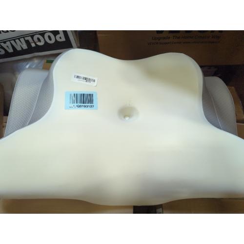 Long Memory Foam Pillow with Contoured Shape for Neck Support(Light Grey)