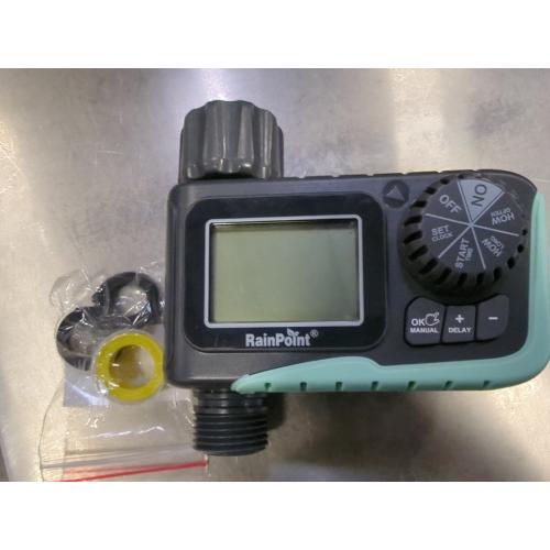 RAINPOINT Sprinkler Timer, Programmable Water Timer for Garden Hose, Outdoor Soaker Hose Timed with Rain Delay/Manual/Automatic Watering System, Digital Irrigation for Yard, Lawn, 1 Outlet