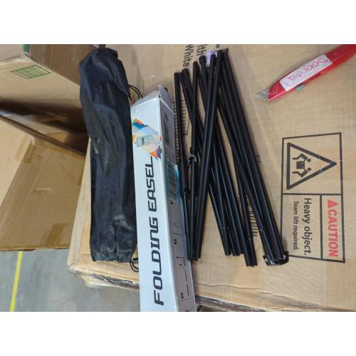 Display Black Easel Stand for Wedding Sign, Artist Instant Tripod Collapsible Portable Floor Easel for Posters, 63 Adjustable Easy Folding Metal Stand for Display Show, Arts, Painting