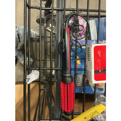 REVLON New and Improved SmoothStay Coconut Oil-Infused Heated Hair Styling Brush | 1” Barrel for Voluminous, Shiny Results (Black/Red)