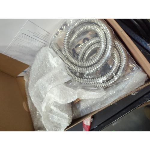 Shower Heads with Handheld Spray Combo Brushed Nickel, 10 Inch High Pressure Rain/Rainfall Shower Head, Height Adjustable Dual 2 in 1 Shower Head System with Stainless Steel Hose