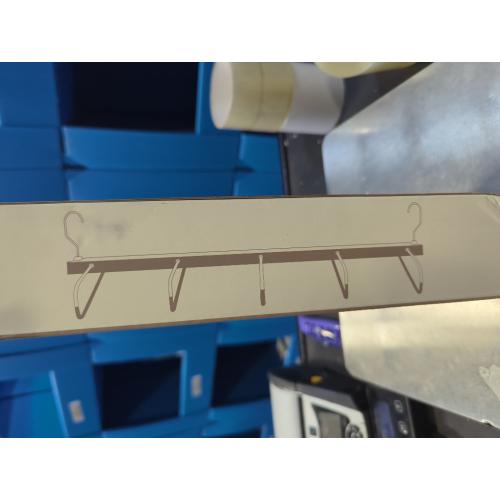 Mahogany MORALVE Pants Hangers Space Saving - European Beechwood Scarf and Jean Hangers - Closet Organizer and Space Saver Pant Rack, Leggings Hanger, and Scarf Holder with 360° Swivel Hook (1 Pack)