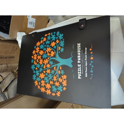 Black 28.3x20.5 Puzzle Storage Folder for 1000 Pieces with 24 Sheets/48 Puzzles, Large Capacity Portable Puzzle Album to Store Finished Puzzles